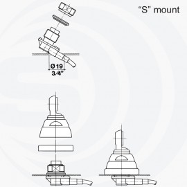 ANTENA VHF SIRIO SMA 108-550S